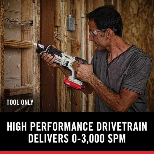 Vista 3 de Sierra de sable oscilatoria MAX Lithium de PORTER CABLE PCC670B, de 20 voltios