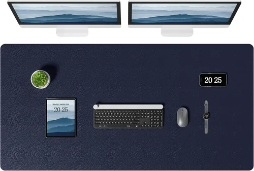 Vista 11 de Aothia Protector de Escritorio de Cuero - Alfombrilla Grande para Ratón, Alfombrilla de Oficina, Secante de Cuero PU Antideslizante, Almohadilla