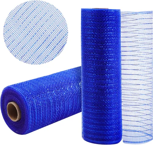 Vista 16 de 2 rollos de cinta de malla verde manzana decorativa de 10 pulgadas x 30 pies, rollos de malla de poli verde lima para suministros de corona DIY