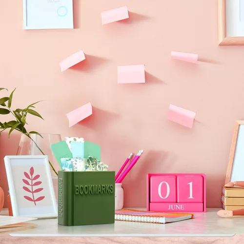 Vista 7 de Honeydak Soporte para marcapáginas con forma de libro impreso en 3D, regalo para amantes de los libros, accesorio para amantes de los libros