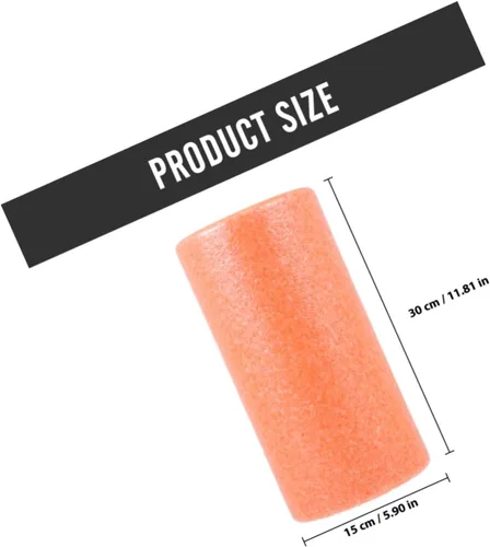 Vista 2 de Foam Yoga Column Massage Roller for Muscle Relaxation and Relief Orange Fitness Massager for Injury Circulation Boost Flexibility and Joint