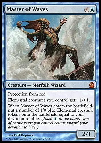Magic: The Gathering Singles MTG Magic The Gathering Master of Waves 53 Theros THS Blue THS53 0 0