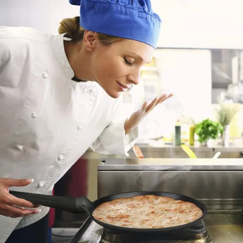 Vista 7 de Sartén antiadherente para crepas, sartén de 10 pulgadas, sartén para tortilla Dosa Tawa, sartén para panqueques de comal de inducción, sin PFOA