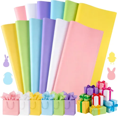 Vista 14 de PLULON 60 hojas de papel de seda rosa de San Valentín a granel, para bolsas de regalo, hojas de papel de seda para el hogar, cocina, manualidades