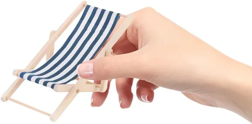 Vista 9 de Mini silla de playa, artículos de playa en miniatura, sillas de playa de madera, miniaturas de casa de muñecas, decoraciones de pastel de playa