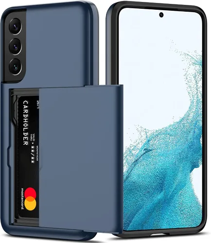Vista 17 de Nvollnoe Funda para Samsung Galaxy S22 con tarjetero negro