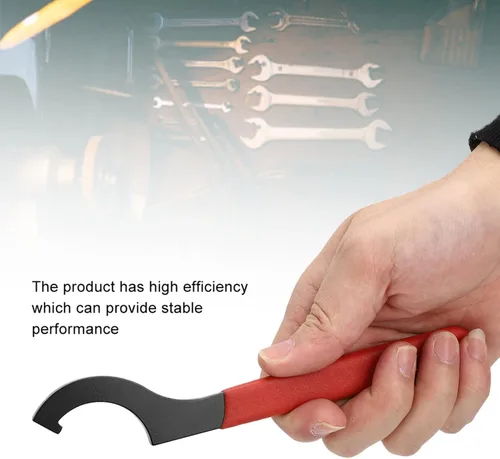Vista 5 de Llave helicoidal, llave de tuerca, llave de choque en forma de C, llave de gancho de acero de alto carbono, herramientas de tubo amortiguador
