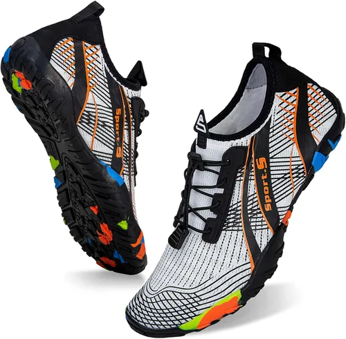 WateLves - Zapatos de agua para hombres y mujeres, para natación, playa, piscina, surfear, hacer yoga o aeróbico acuático, calcetines para el agua