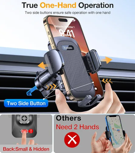 Vista 6 de Romuto Soporte de teléfono para automóvil 【Succión más fuerte】 Soporte de teléfono para teléfono celular de automóvil para tu automóvil, accesorios