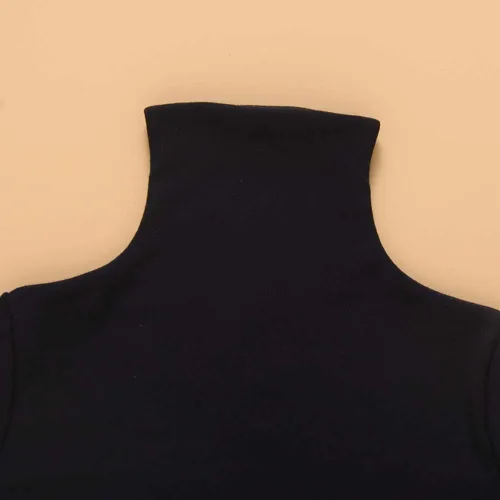 Vista 3 de Blusa básica de cuello alto para bebés y niñas pequeñas, de 1 a 5 años