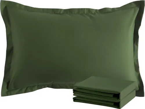 Vista 14 de NTBAY Fundas de almohada estándar, paquete de 2 fundas de almohada de microfibra cepillada de 20 x 26 pulgadas, súper suaves y acogedoras