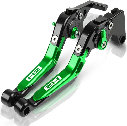 Vista 10 de for Kawasaki H2 H2R 2015 2016 Motorcycle Brake Clutch Levers Adjustable Folding Extendable CNC Accessories with Logo Lever (Color : 1)