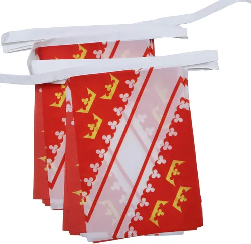 Vista 240 de Guatemala 19.7 ft BUNTING Flag 20 banderas 9'' x 6'' - Banderas de cuerda guatemalteca 5.9 x 8.3 in - AZ FLAG