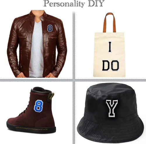 Vista 4 de Bfuee 30 parches de números para planchar, apliques de números bordados del 0 al 9, parches de números para ropa, vestido, sombrero, calcetines