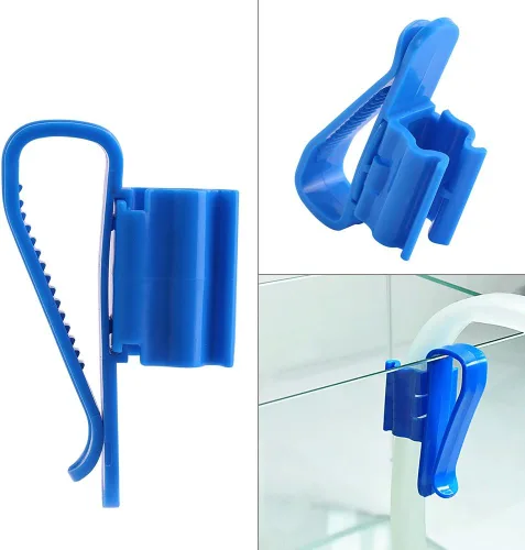 Vista 3 de 2 unids Clip ajustable diseño de plástico azul multifuncional tubería de agua Clip de fijación clip de montaje de peces ajustable Clip de montaje