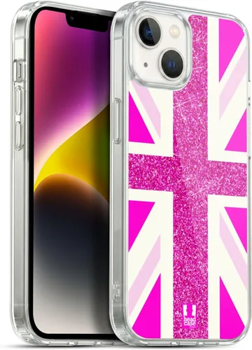 Vista 359 de Head Case Designs Blue Gingham Union Jack Collection - Funda de gel suave compatible con Apple iPhone 7 Plus/iPhone 8 Plus