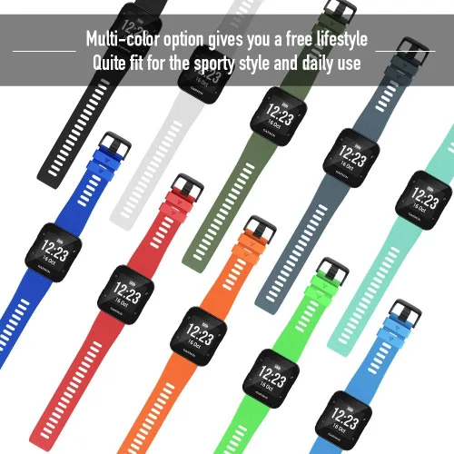 Vista 6 de NotoCity Correa de reloj de repuesto de silicona suave para Garmin Forerunner 35, compatible con Garmin Forerunner 35 Smartwatch