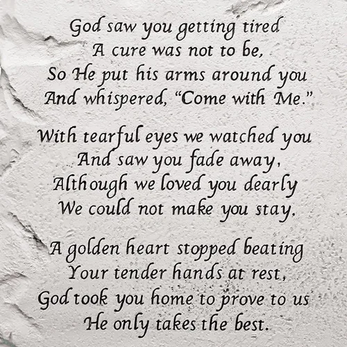 Vista 2 de Let's Make Memories Piedra conmemorativa de cruz personalizada - Condolencias - Marcador de jardín