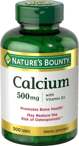 Nature’s Bounty Calcio Plus 400 UI de vitamina D3, apoyo inmunológico y salud ósea, 300 tabletas