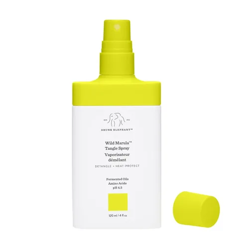 Vista 2 de Drunk Elephant Wild Marula Tangle Spray – 4.1 fl oz/4 fl oz – Detangler y protector del calor – Clínico limpio – Sin sulfatos – Libre de crueldad