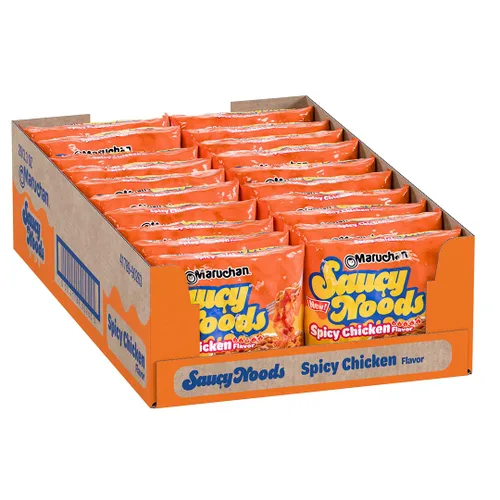 Vista 20 de Maruchan Ramen Fideos instantáneos sabor a carne de res, comidas listas para comer, 3 oz, 24