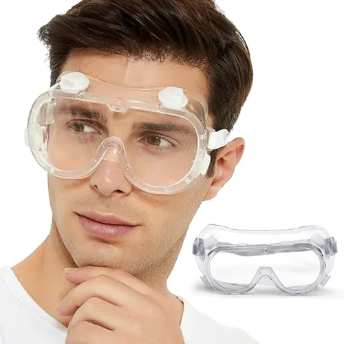 Vista 2 de Gafas de ducha con protector ajustable para pestañas y cejas: diseño apto para gafas, perfecto para extensiones de pestañas, cuidado posterior