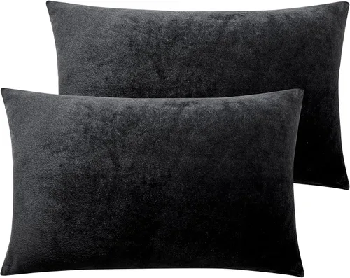 Vista 152 de NTBAY 1 paquete de funda de almohada corporal de terciopelo con cremallera, súper suave y acogedora, funda de almohada larga de franela mullida