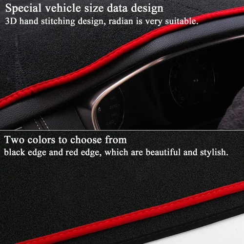 Vista 4 de Funda para tablero personalizada Compatible con Dodge Ram 1500 2019-2023 Antideslizante Decoración interior Protector de rayos UV y resplandor