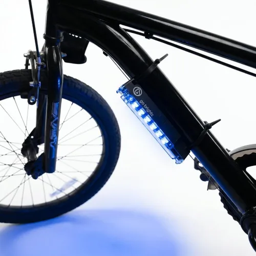 Brightz GoBrightz Luz LED para cuadro de bicicleta - Barra de luz de bajo brillo para bicicleta nocturna - 4 modos de parpadeo o brillo constante -