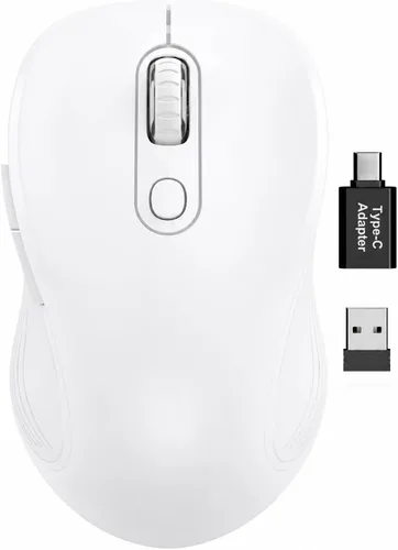 Vista 13 de Trueque - Ratón inalámbrico para laptop, ratón de computadora ergonómico de 2.4GHz con botones de atrás y adelante, 3 niveles de DPI ajustables, 6