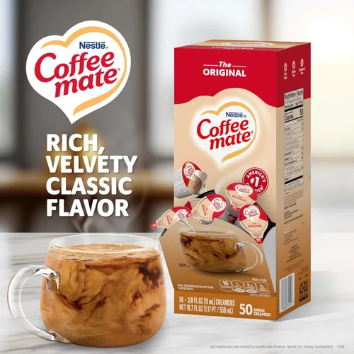 Vista 3 de Coffee Mate, Café líquido 0.375 oz, paquete surtido (4 sabores), 200