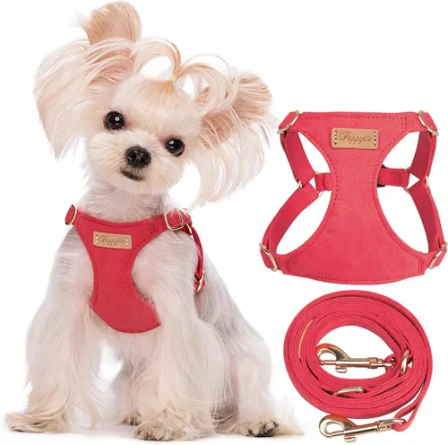 Vista 13 de Arnés para cachorros Puppytie XXS sin tirones con correa multifuncional para perro, suave ajustable, sin estrangulamiento, a prueba de escapes