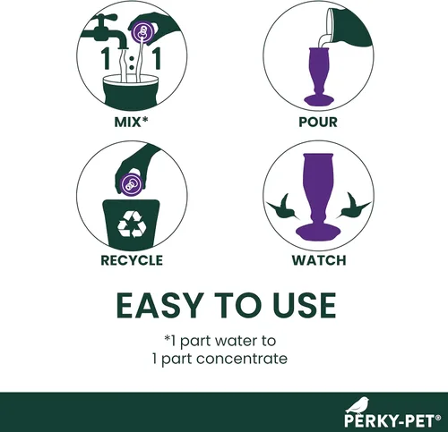 Vista 5 de Perky-Pet Concentrado líquido de néctar de colibrí rojo en lata de aluminio reciclable – 4 latas, 12 onzas cada una, 48 onzas en total – 534 – Hace