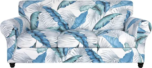 Vista 35 de SearchI Funda elástica para sofá, funda para sillón de 2 piezas con funda de cojín separada para silla, protector de muebles lavable para sala