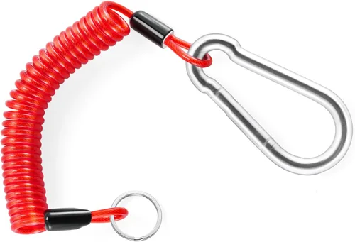 Vista 9 de JUSTTOP Cable de Ruptura para Remolque de 4 Pies, Cable Enrollado de Remolque con Resorte de Acero Inoxidable Resistente, Cable de Freno