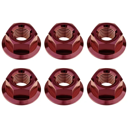 Vista 73 de Titanium DIN6923 M5 M6 M8 M10 M12 M14 M16 - Juego de 6 tuercas hexagonales (paso M5, 0.031 in, negro)