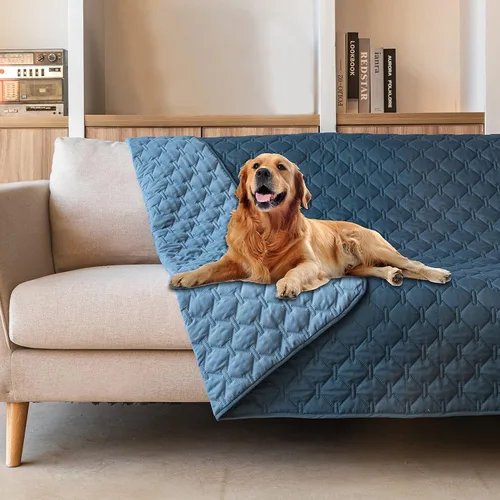 Vista 54 de gogobunny - Manta para perros y gatos 100% impermeable y de doble cara, funda suave para cama de mascotas, reversible, protege muebles, carbón