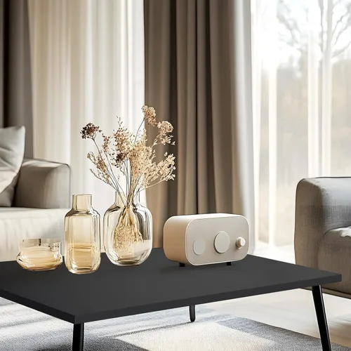 Vista 5 de Kaboon 36x20 pulgadas Mesa Negra Universal, Escritorio Sólido de Una Pieza, Encimera Reversible de Melamina, Dobles Escritorios, L-Escritorio DIY