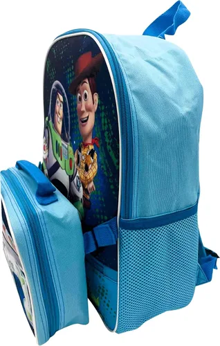 Vista 4 de Fast Forward Mochila desplegable con licencia para niños de 16 pulgadas con lonchera (Toy Story)