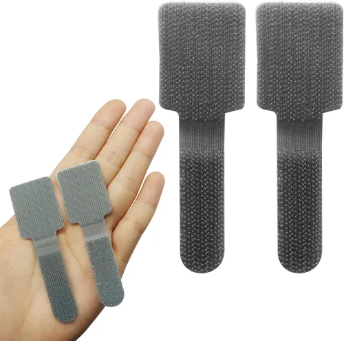 Vista 8 de 80 bridas de gancho y bucle, correas autoadhesivas de gancho y bucle, organizador de cables con parte trasera adhesiva, soporte ajustable