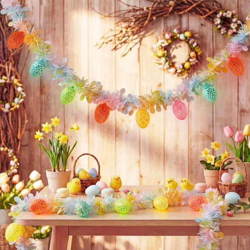 Vista 12 de Luces de corazón rojo de San Valentín de 8.5 pies con 10 luces brillantes en forma de corazón, decoraciones del día de San Valentín, luces