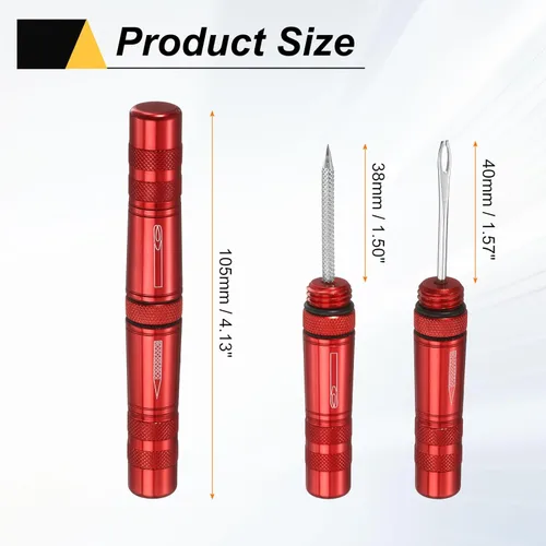 Vista 2 de HARFINGTON Kit de reparación de neumáticos de bicicleta sin cámara, herramienta de parche para reparación de pinchazos planos con herramienta