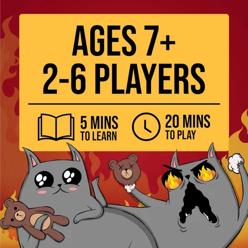 Vista 8 de Exploding Kittens: El Juego de Mesa - El Juego de Fiesta Lleno de Acción para Celebrar el 10º Cumpleaños - 2-6 Jugadores a Partir de 7 Años - Ideal