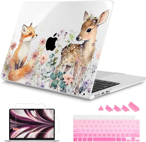 Vista 15 de Mektron Diseñada para MacBook Air 2025/2024/2023 de 15 PULGADAS M4 A3241 /M3 A3114 /M2 A2941, Carcasa de Cubierta Rígida de Plástico Impreso