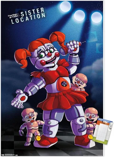 Vista 10 de Trends International Five Nights at Freddy's: Sister Location - Póster de pared para bebé, 22.375 x 34 pulgadas, versión premium sin marco