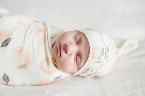 Vista 4 de Copper Pearl Baby Beanie Hat Top Knot