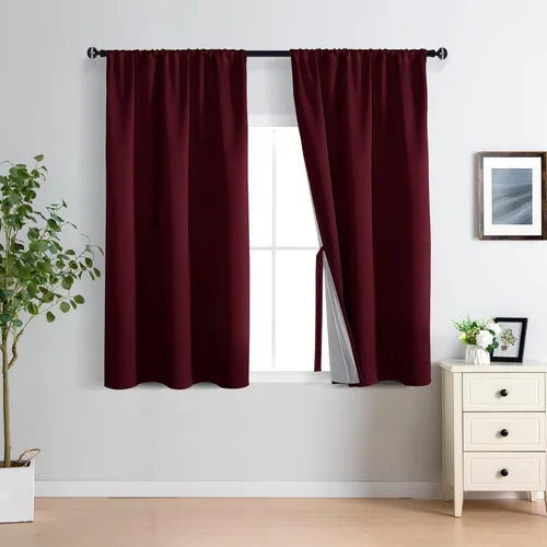 Vista 62 de XWZO Cortinas 100% opacas de 84 pulgadas de largo con alzapaños, protección de privacidad, paneles de ventana de eficiencia energética con forro