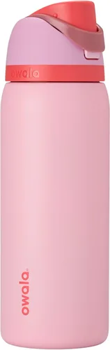 Vista 49 de Owala FreeSip - Botella de agua aislada de acero inoxidable con popote para deportes y viajes, sin BPA, 24 onzas, marea brumosa