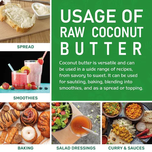 Vista 8 de Manteca de coco orgánica sin procesar, frasco de 16 onzas, de Jiva Organics