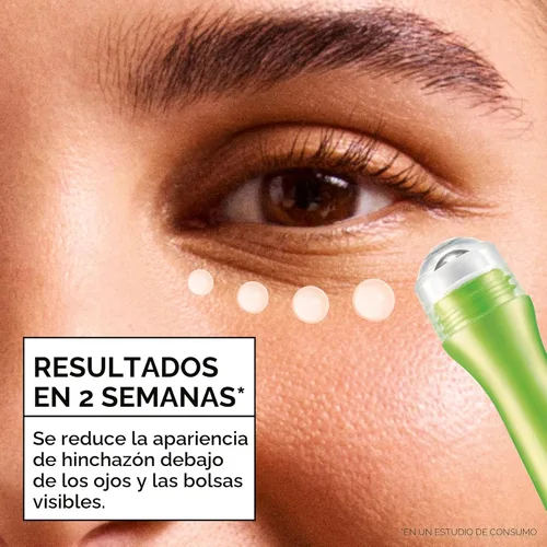 Vista 4 de Rodillo para los ojos hinchados Garnier SkinActive Clearly Brighter (3 unidades), Total 1